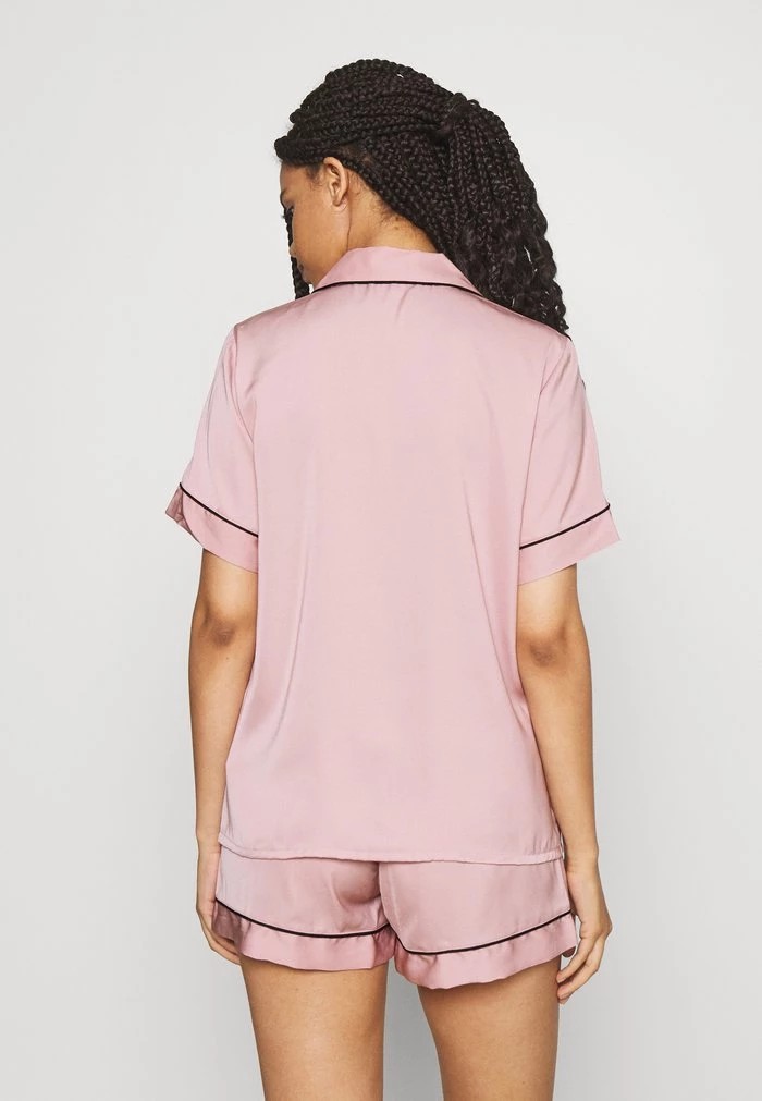 Vêtement De Nuit ANNA FIELD Anna Field Amanda Short Sleeve Pj Set Rose Femme | DHH-5165177